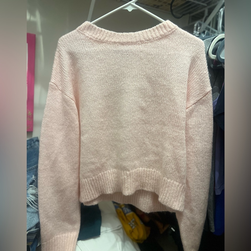 edikted light pink sweater
